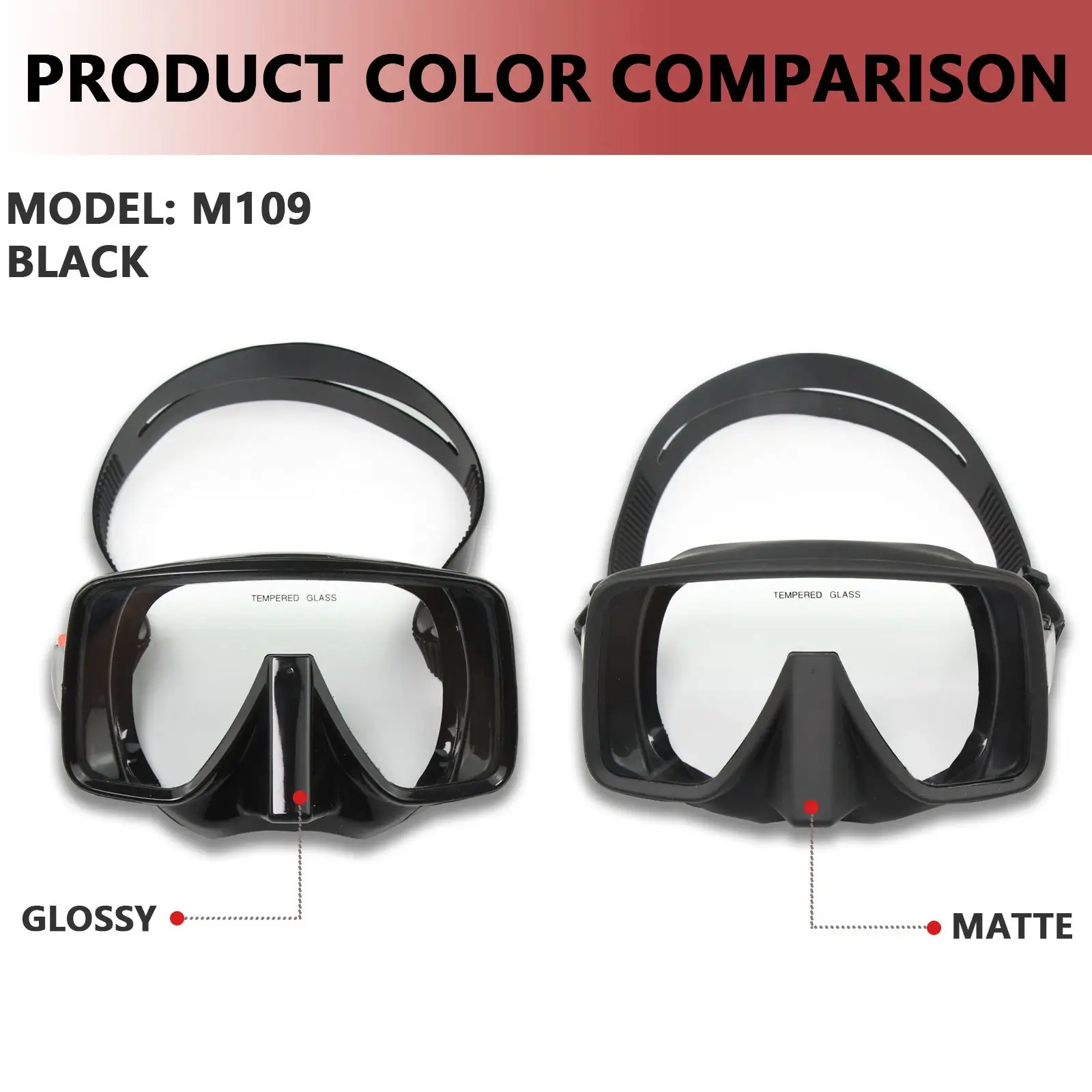 Difference Black of Black Diving Mask