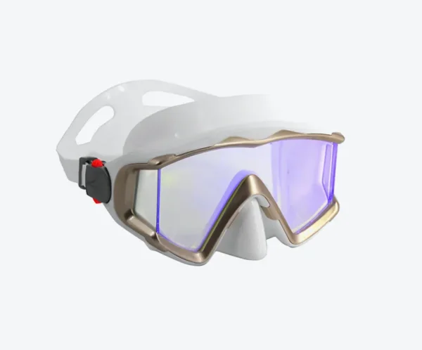 M308 panoramic Diving Mask White Gold