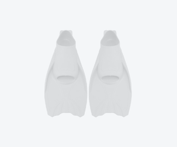 F02 Rubber Swim Fins White