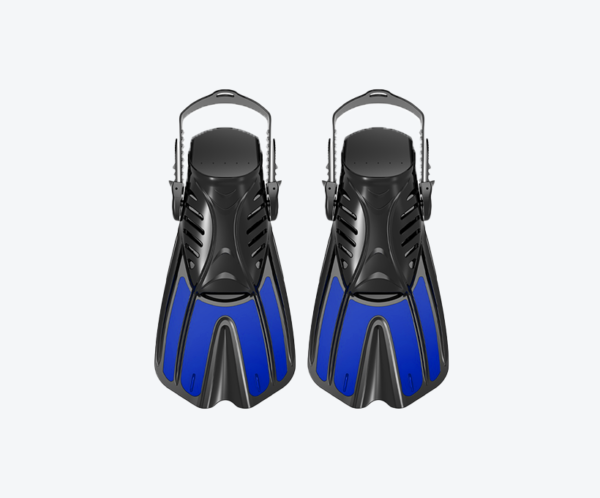 F13 open heel fins Blue