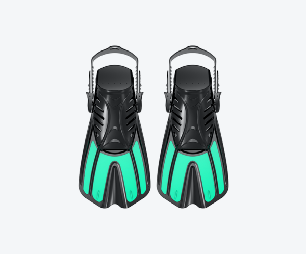 F13 open heel fins Green