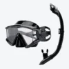 M308 panoramic Diving Mask Snorkel Set Black