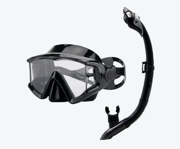 M308 panoramic Diving Mask Snorkel Set Black