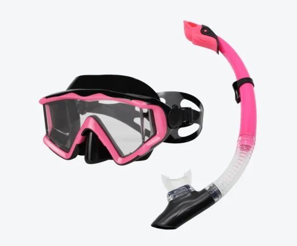 M308 panoramic Diving Mask Snorkel Set Pink