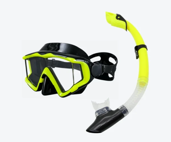 M308 panoramic Diving Mask Snorkel Set Yellow