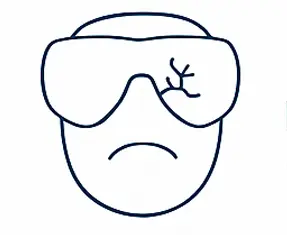 Diving mask broken