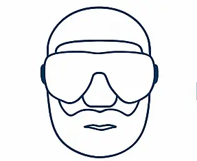 Mustache scuba diving mask
